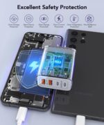 40W USB C Charger Block, 2-Pack 4-Port Type C Fast Charging Brick Dual PD&QC Wall Plug Adapter Compatible for iPhone 16/15/15 Pro/ 15 Pro Max/14/13/12, iPad, Airpods, iwatch, Samsung Galaxy - Image 7