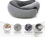 RURING Travel Pillows for Airplanes, Travel Neck Pillow Travel Pillow, Neck Pillow Airplane Memory Foam 360 Degree Support Stowable Pillows for Airplanes Offices and Cars (Dark Gray) - Image 5
