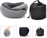 RURING Travel Pillows for Airplanes, Travel Neck Pillow Travel Pillow, Neck Pillow Airplane Memory Foam 360 Degree Support Stowable Pillows for Airplanes Offices and Cars (Dark Gray) - Image 6
