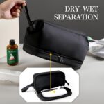 Large Travel Toiletry Bag for men women,Makeup Organizer Bag, Dopp Kit,Waterproof Hanging Cosmetic Bag for Toiletries Accessories(Black) - Image 4
