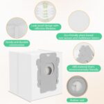 12 Pack Vacuum Bags for iRobot Roomba i7+, i1+, i2+, i3+, i4+, i5+, i6+, i8+, j6+, j7+, j8+, j9+, s9+, Combo i5+, j5+, j7+, j9+ – High-Efficiency Clean Base Dirt Disposal Replacement Bags - Image 4