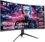 27 inch Gaming Monitor, 1440P Curved Monitor, 180Hz, 144Hz, 2K, 1500R, 1ms, FreeSync Premium/G-Sync, DisplayPort/HDMI/USB, Vesa/Wall Mount Computer Monitor, Ultrawide PC Monitor H27S17 - Image 2