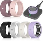 6 Pack Ring Cover Compatible with Oura Ring Gen 4/Oura Ring Gen 3/Oura Ring Gen 3 Horizon, Surport Charging with Cover on, Anti-Scratch Elastic Silicone Ring Protector for Men Women Working Out Gym - Image 2