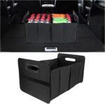 AICEL Car Trunk Organizer, Multifunctional Collapsible Car Storage Bag, Portable Foldable Auto Sturdy Cargo Storage Box with Muti-Compartments, Non Slip Waterproof Bottom Universal for SUV Truck Van - Image 2