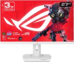 ASUS ROG Strix 27” 4K HDR USB-C Gaming Monitor (XG27UCG-W) – White, UHD (3840x2160) Dual Mode (4K 160Hz or FHD 320Hz), 1ms, Fast IPS, ELMB Sync, G-SYNC Compatible, AI Gaming, 3yr Warranty - Image 2