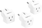 Amazon Basics 3-Pack Travel Plug Adapter Type E/F, Europe - France, Germany, Greece, Hungary, Iceland, the Netherlands, Norway, Poland, Portugal, Romania and Spain, White - Image 2
