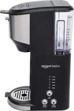Amazon Basics Single Serve Coffee Maker K-Cup, 14 Oz, Black & Stainless Steel Machine, 5.98"D x 9.44"W x 14.17"H - Image 2