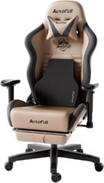AutoFull C3 Gaming Chair, Racing Style Gaming Chair with Ergonomic Lumbar Support,Adjustable High Back PU Leather PC Chair with Footrest,Brown - Image 2