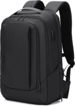 FENRUIEN Business Travel Backpack for Men, Expandable Water Resistant Computer Backpack with USB Port, Black Laptop Backpack 15.6 Inch for College/Work - Image 2