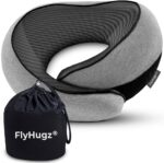 FlyHugz® Neck Travel Pillow | Memory Foam Neck Pillow for Comfort on Airplane | Compact and Ergonomic Design for Travel, Car Rides, and Home Use | Ideal for Adults and Kids - Image 2