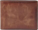 Fossil Men's Derrick RFID-Blocking Leather Bifold Wallet with Flip ID Window - Image 2