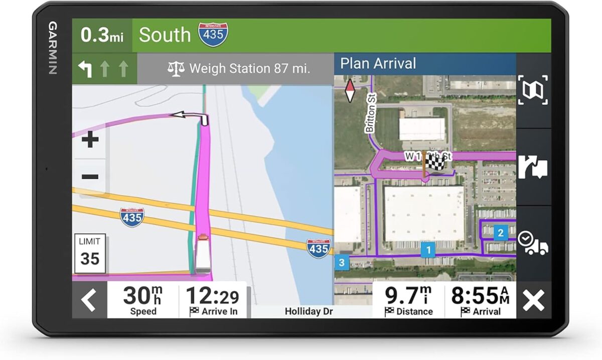 Garmin dēzl™ OTR1010, Extra-Large, Easy-to-Read 10” GPS Truck Navigator, Custom Truck Routing, High-Resolution Birdseye Satellite Imagery, Directory of Truck & Trailer Services - Image 2