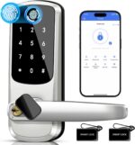 Keyless Entry Door Lock with Keypad, Fingerprint Exterior Locks, Door Handle Deadbolt with Code, Smart Locks for Front Door, Electronic Digital Keypad Smart Lock, Auto Locked & App Control - Image 2