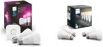 Philips Hue Smart Light Starter Kit - Includes (1) Bridge and (2) 60W A19 LED Bulb & Smart 60W A19 LED Bulb - Soft Warm White Light - 4 Pack - 800LM - E26 - Indoor - Image 2