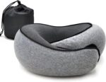 RURING Travel Pillows for Airplanes, Travel Neck Pillow Travel Pillow, Neck Pillow Airplane Memory Foam 360 Degree Support Stowable Pillows for Airplanes Offices and Cars (Dark Gray) - Image 2