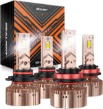 SEALIGHT X6S 9005/HB3 H11/H9/H8 Bulbs Combo 900% Ultra-Bright, 80000LM H11 9005 Powersports Headlights, 60000+ Hrs HB3 H9 Fog Lighting Bulb with Cooling Fan, Easy Plug and Play, Pack of 4 - Image 2