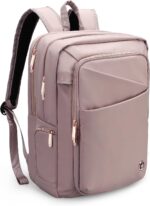 Swissdigital Design Laptop Backpack For Women,College Bookbags With USB Charging Port,Cute Computer Backpacks For Work Business,Pink | KATY ROSE - Image 2