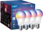 TP-Link Tapo Smart Light Bulbs, 16M Colors RGBW, Dimmable, Compatible with Alexa and Google Home, A19, 60W Equivalent, 800LM CRI>90, 2.4GHz WiFi only, No Hub Required, Tapo L530E(4-Pack) - Image 2