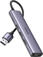 UGREEN USB 3.0 Hub 4 Ports Aluminum Ultra-Slim USB Multiport Adapter, Powered USB C Splitter Compatible with MacBook, iMac, Surface, Laptop, PC, Mouse, Keyboard, Flash Drive, and More - Image 2