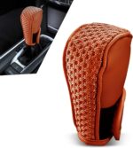 1 PC Car Gear Shifting Knob Cover, 2.75In x 4.72In Vehicle Interior Decoration Accessories, Anti-Slip Anti-Scratch Design, Universal Automotive Shifter Knobs Cover for Car SUV Truck (Brown) - Image 2