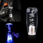 1 PC Crystal Gear Stick Shifter Knob, Transparent Bubble Gear Shifter Multicolor Gradient LED Shift Knob, Universal Cool Shift Head Car Interior Accessories (10CM/3.9") - Image 2