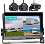 10" Wireless Backup Camera System for Truck, HD 1080P Digital Back Up Camera System with 10 Inch Quad Split Loop Recording Monitor, IP69K Waterproof Reversing Cameras for RV, Trailer (W103) - Image 2
