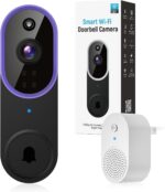 1080p Video Doorbell Camera Wireless with Chime, AI Human Detection, 2-Way Audio, FHD Live View, 2.4G WiFi, Night Vision, Cloud Storage, Battery Powered, Indoor Outdoor Surveillance (Purple) - Image 2