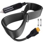 12V 24V Car Charger Cable,Replacement for Ecoflow Delta River Series, Bluetti EB55 Anker 757 767 and More XT60 Connector Solar Power Station Portable DC Adapter (with 2 x Fuse) - Image 2