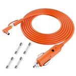 12V/24V Car Charger 14AWG, 15A DC 8.0mm Car Cigarette Lighter Charging Cable with DC7909 DC8020 Plug is Compatible with Jackery、GRECELL、Anker、BLUETTI、Goal Zero Yeti Portable Power Station(1Pack) - Image 2