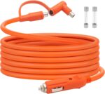 12V/24V Car Charging Cable Compatible with Jackery BLUETTI Anker Portable Power Station 14AWG 15A Heavy Duty Car Charger Cord with Cigarette Lighter Accessories (10 Feet) - Image 2