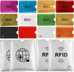 16 RFID Blocking Sleeves Set (12 Colorful Credit Card Protector RFID Blocking Sleeve & 4 RFID Passport Holder). Effectively Protect Your Credit, Debit, and ID Cards From Electronic Theft. - Image 2