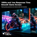 SANSUI 27 Inch WQHD 2560 x 1440 IPS Gaming Monitor, 180Hz 1ms Computer Monitor, DP 1.2 x2 | HDMI 2.0 x2 | VESA Mount, 120% sRGB HDR Eye Care Metal Stand (ES-G27F2Q, DP Cable Included) - Image 3