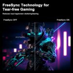 SANSUI 27 Inch WQHD 2560 x 1440 IPS Gaming Monitor, 180Hz 1ms Computer Monitor, DP 1.2 x2 | HDMI 2.0 x2 | VESA Mount, 120% sRGB HDR Eye Care Metal Stand (ES-G27F2Q, DP Cable Included) - Image 4