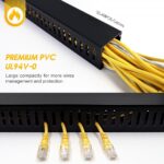 Cable Raceway 95" Open Slot Cable Management Kit Large Capacity Upgraded Snap Structure,Wire Cover Cord Hider for Under Desk&Industrial Network/PC/TVs- 23.6" X 1.97" X 1.97" X 4PCS LWH - Image 3