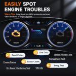 FOXWELL NT301 Plus 2 in 1 OBD2 Scanner Battery Tester, OBDII Diagnostic Tool Check Engine Car Code Reader, 12V 100-1100CCA Cranking Charging Analyzer Tester, Live Data, Full ODB2 Diagnosis - Image 4