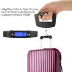 Portable Travel Luggage Electronic Scale, Digital LCD Hanging Box Weighing Scale 110 pounds/50 kilograms, Fishing, Luggage, Gifts (Hooks) - Image 7