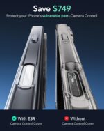 ESR for iPhone 16 Pro Case, Compatible with MagSafe, Shockproof Military-Grade Protection, Magnetic Phone Case for iPhone 16 Pro, Classic Hybrid Case (HaloLock), Clear Black - Image 5