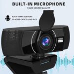 Full HD Webcam for PC 1080P with Microphone,Computer Webcam 110° Field of View Streaming Camera with Cover Tripod Auto Light Correction Webcams for Zoom,Video Call, Skype,Teams - Image 5