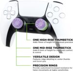 KontrolFreek Aim Boost Kit for PlayStation 5 (PS5) and PlayStation 4 (PS4) Controller | Includes Performance Thumbsticks and Precision Rings | Galaxy Edition - Image 3