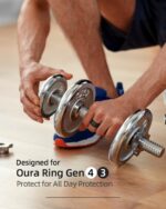 Silicone Ring Cover Compatible with Oura Ring Protector, Elastic Case for Oura Ring Gen 4/3 Working Out - Patent Protected (Black+Transparent, M for 11/12/13) - Image 3