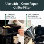 Deluxe 12-Cup Coffee Maker & Single Serve Brewer – Programmable, K-Cup Compatible, Adjustable Brew Size, Glass Carafe, Auto Shut-Off - Ideal for Home or Office - Image 6