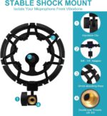 Blue Yeti Shock Mount Anti-Vibration Matching Boom Arm Stand Compatible w/Blue Yeti, Yeti X, Snowball & Blue Yeti Nano Mic (Black) - Image 3