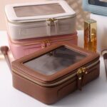 SANHECUN Toiletry bag waterproof cosmetic organizer with handle lagre opening for travelling - Image 4