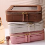 SANHECUN Toiletry bag waterproof cosmetic organizer with handle lagre opening for travelling - Image 5