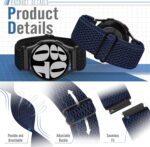 Runostrich Quick Release Nylon Watch Band - Choice of Width - 18mm, 19mm, 20mm, 22mm,24mm Elastic Watch Straps Adjustable Stretchy Solo Loop Sport Nylon Replacement Wristband - Image 3