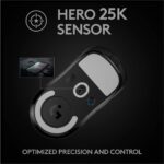 Logitech G PRO X SUPERLIGHT Wireless Gaming Mouse, Ultra-Lightweight, HERO 25K Sensor, 25,600 DPI, 5 Programmable Buttons, Long Battery Life, Compatible with PC / Mac - Black - Image 5