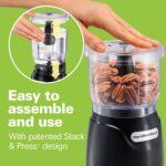 Hamilton Beach Electric Vegetable Chopper & Mini Food Processor, 3-Cup, 350 Watts, for Dicing, Mincing, and Puree, Black (72850) - Image 3