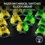 Razer BlackWidow V4 Mechanical Gaming Keyboard: Yellow Switches Linear & Silent - Chroma RGB - 6 Macro Keys - Magnetic Wrist Rest - Doubleshot ABS Keycaps - Roller & Media Keys Snap Tap - Image 3