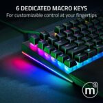 Razer BlackWidow V4 Mechanical Gaming Keyboard: Yellow Switches Linear & Silent - Chroma RGB - 6 Macro Keys - Magnetic Wrist Rest - Doubleshot ABS Keycaps - Roller & Media Keys Snap Tap - Image 5
