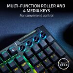 Razer BlackWidow V4 Mechanical Gaming Keyboard: Yellow Switches Linear & Silent - Chroma RGB - 6 Macro Keys - Magnetic Wrist Rest - Doubleshot ABS Keycaps - Roller & Media Keys Snap Tap - Image 6